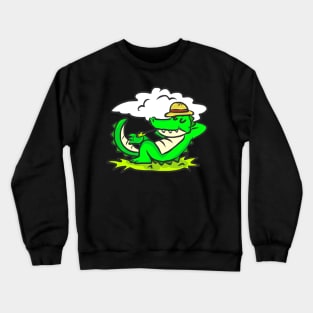 Crocodile animal motif alligator animal welfare for children Crewneck Sweatshirt